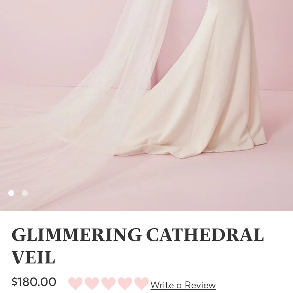 78” silver glitter veil